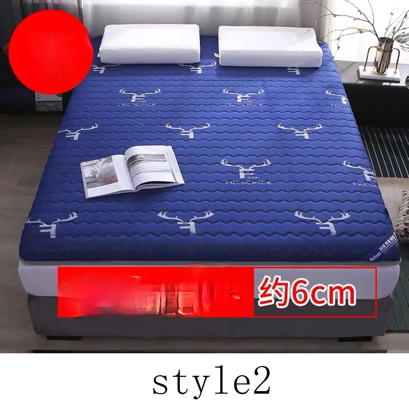 

6cm Thick Household Breathable Latex Mattress Foldable Floor Tatami Comfortable Soft Foam Mattress Cover Double Large King