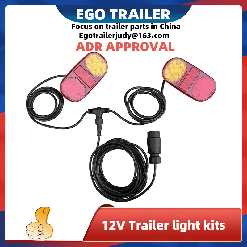 12V LED trailer tail lights lamp kit trailer lights cable trailer parts waterproof  ADR APPROVAL