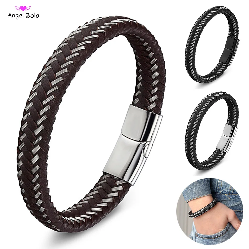 

Новый браслет Будды из нержавеющей стали кожаный браслет с подвесками Индивидуальные ювелирные изделия аксессуары не выцветает браслет дл...