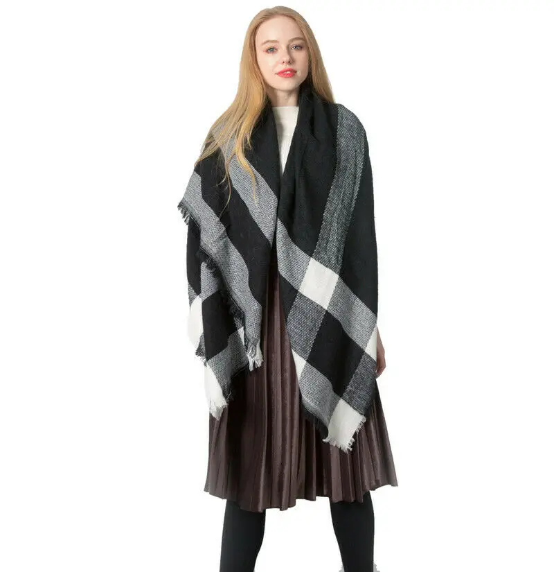 

Delicate Women Colorful Plaid Scarf Autumn Winter Keep Warm Vogue Scarves Shawls hijab scarf scarf women winter