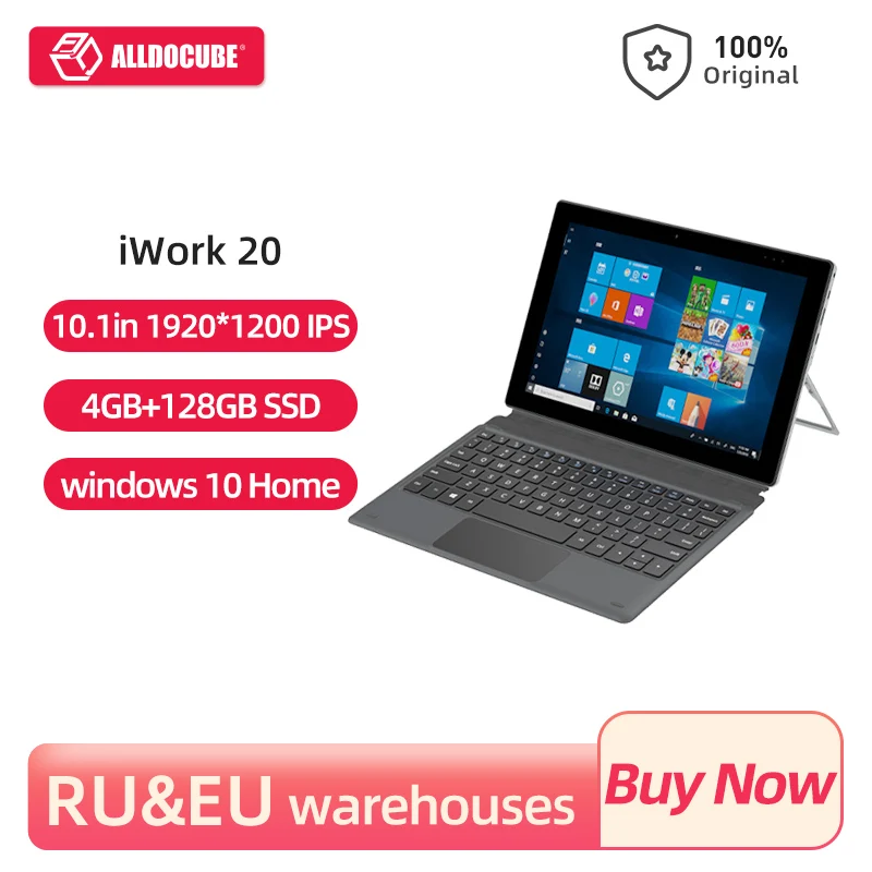 ALLDOCUBE iWork 20 Windows 10 Tablet PC 10.1 inch intel N4020 4GB DDR4 128GB Rom  1920*1200 IPS Tablets HDMI-compatible