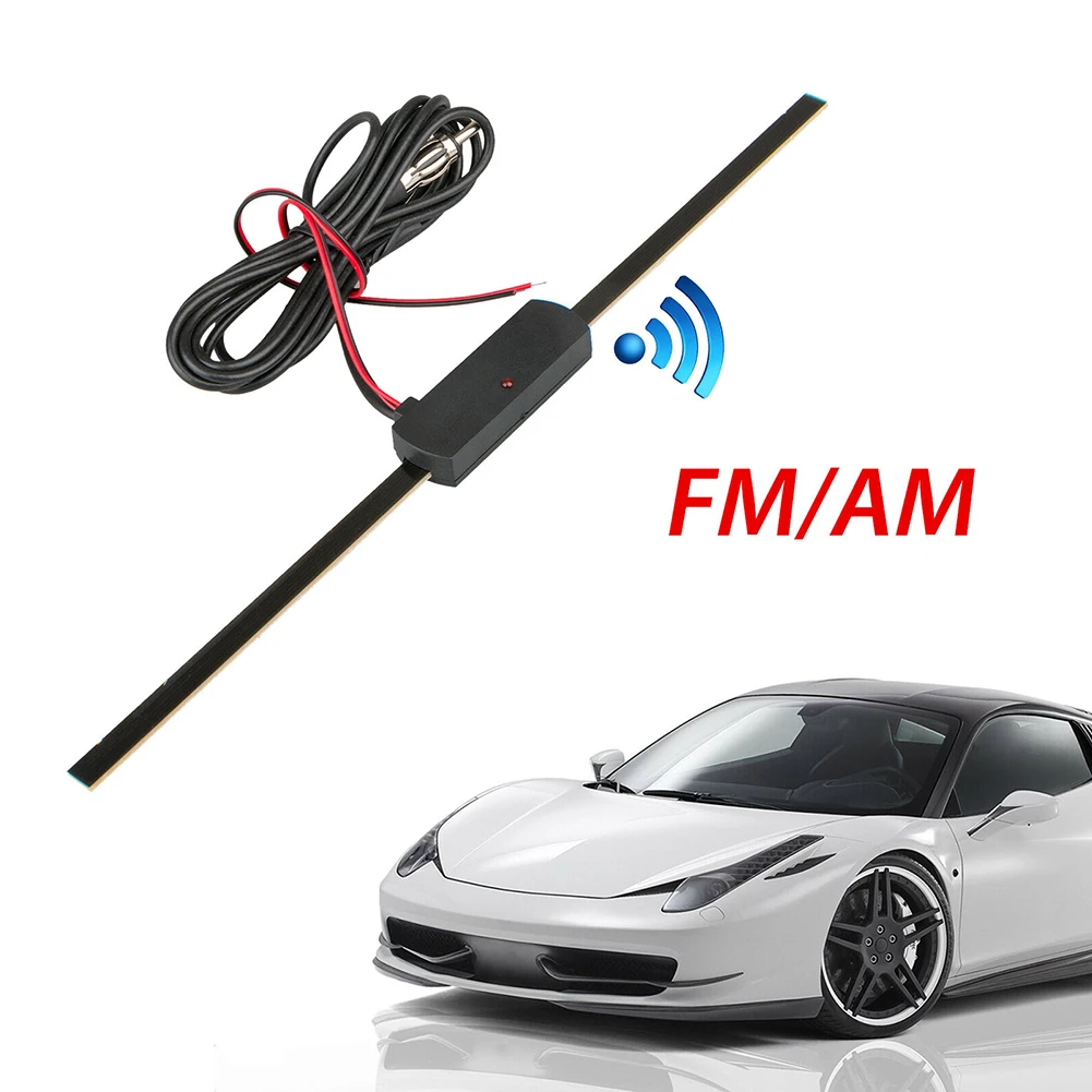 

Windshield Car AM FM Radio Antenna Signal Amplifier Booster 12V Universal Antena Vehicles, Golf carts,Boats, Motorcycles, ATV