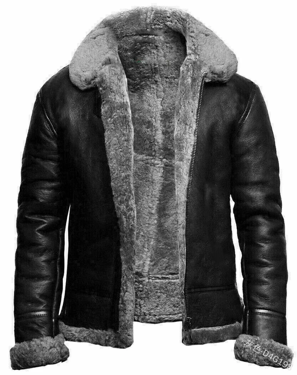 

Men's Loose Zip Jacket Winter Coats Fleece Lined Pu Jacket Casual Lapel Straight Hem Fashion Outer Coat