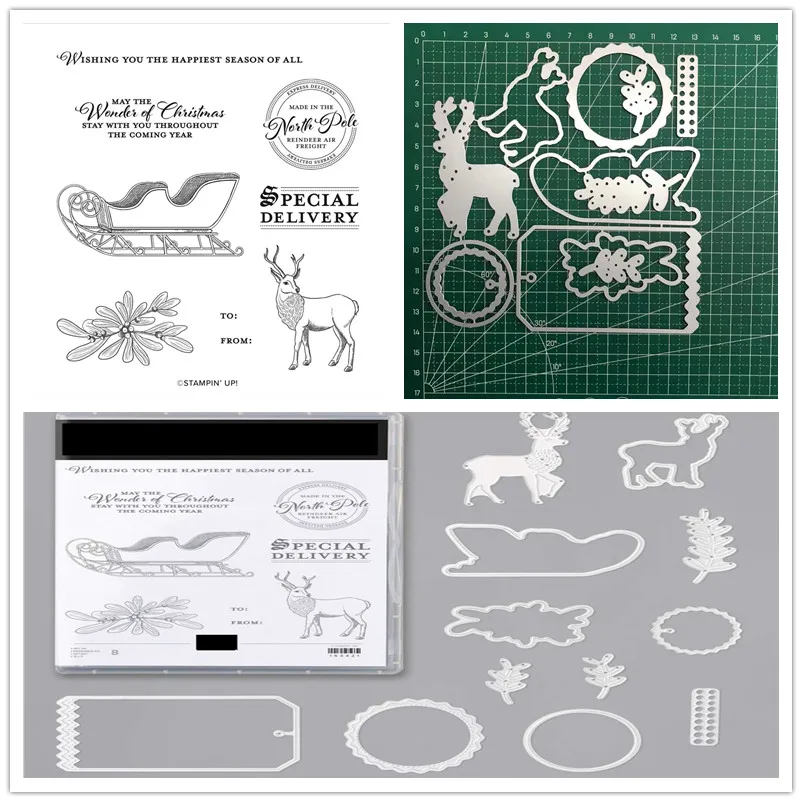 

ELK Clear Stamps and Dies Scrapbooking New Arrival 2021 Stencils for Decoration Cutting Templates New Metal Hollow Cutters
