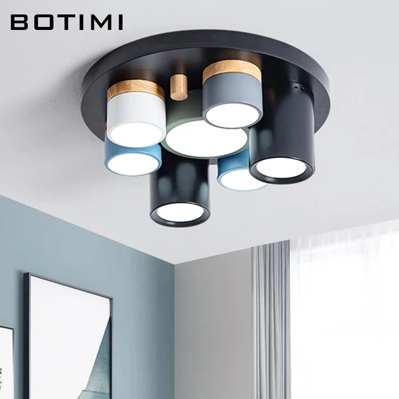 Асимметричные цилиндрические потолочные светильники BOTIMI для гостиной
