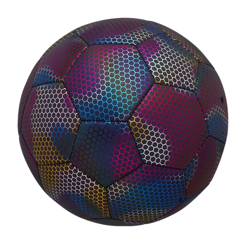 Светоотражающий футбольный мяч, светящийся ночной светящийся футбольный мяч для взрослых и детей, размер 5, светоотражающий мяч с камерой