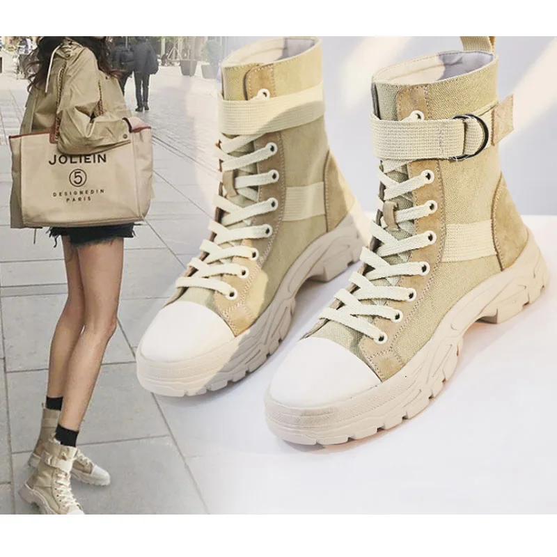 Холщовые ботильоны женские кроссовки модная спортивная обувь для отдыха женщин