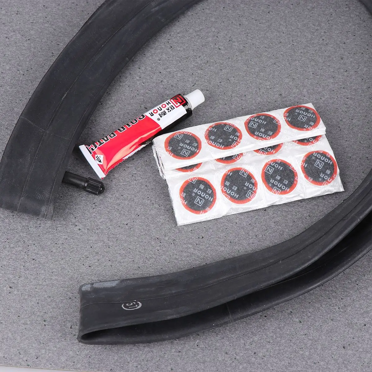 1 Set Bike Tire Repair Tool Durable Rubber American Valve Glue Inner Tube Pierce Pad for Bicycle | Спорт и развлечения