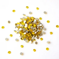 high quality rhinestones citrine color mix size ss3 ss34 glitter non hotfix flatback manicure nail art decorations glass beads