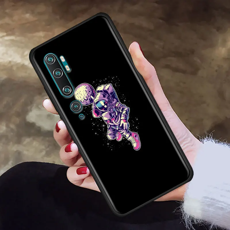 

Space Moon Astronaut Stars Phone Case For Xiaomi Mi 11 Poco X3 NFC M2 M3 F2 Pro 9T 10T Note 10 Lite 5G 9 Silicone Cover Coque