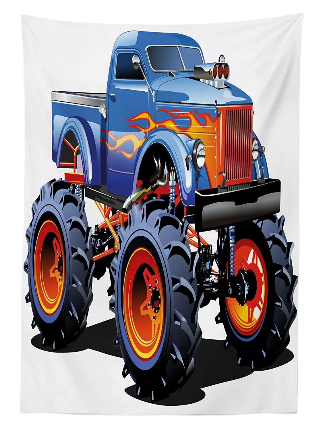 Человек Пещера скатерть Мультфильм Монстр грузовик с огромными шинами