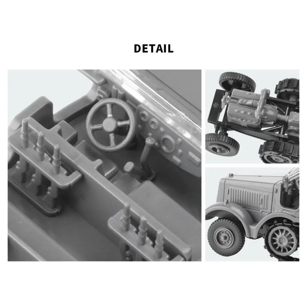 

Half-tracked armoured armor 4D Wheeled Armored Vehicle Rubber-free Assembly Model Military Toy Car Gifts for Kids