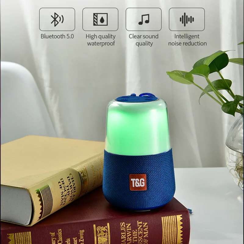 TG умный светодиодный Bluetooth динамик вспышка портативный fm радио мини открытый