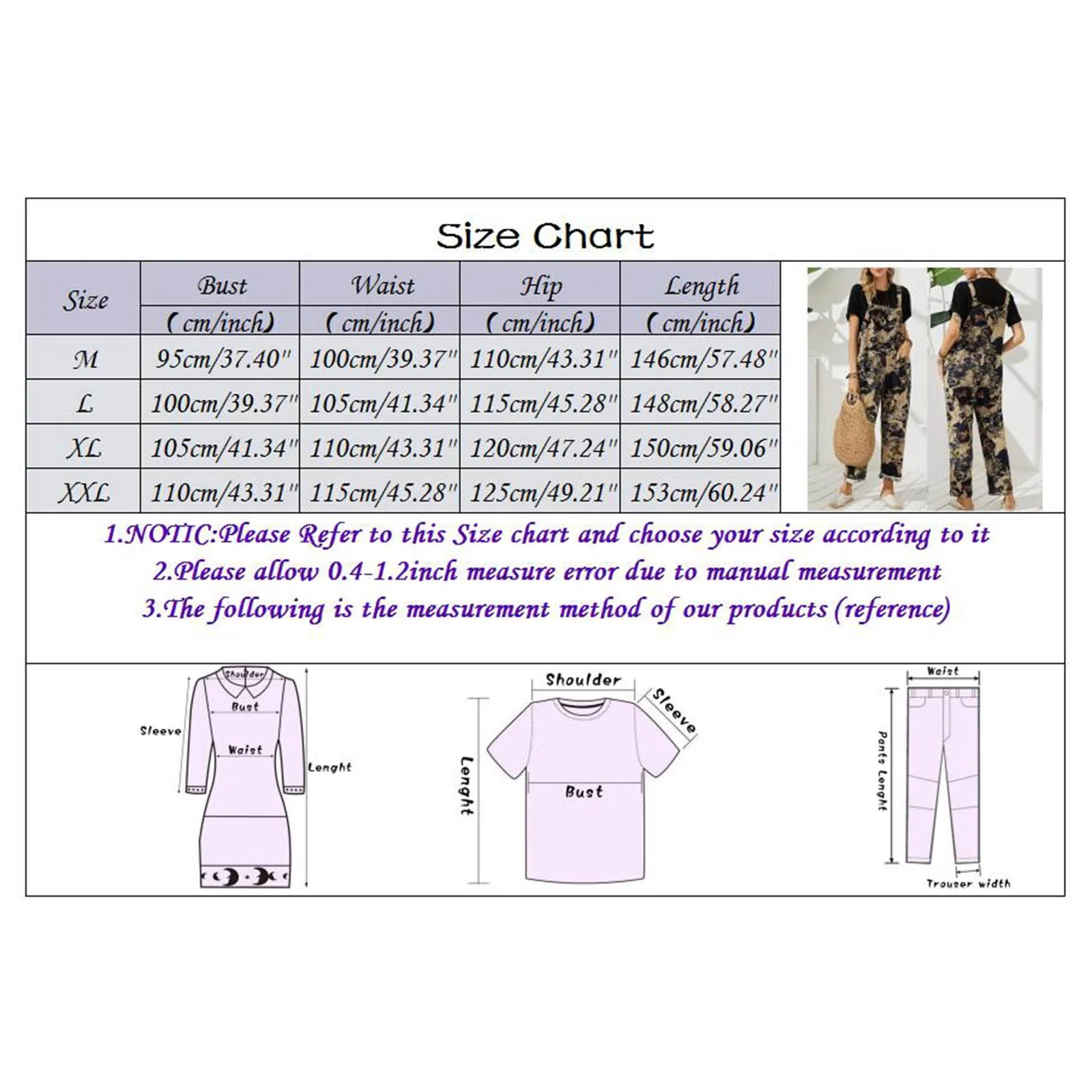 

Women's Print Jumpsuits Pattern Streetwear Vintage Casual Trousers Quick Dry Female Style Jumpsuit Women's Fashion Jumpsuits