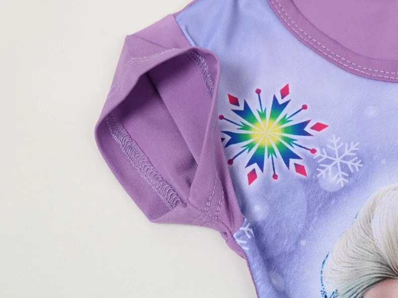 Платье Эльзы для девочек летние платья с коротким рукавом праздничное платье