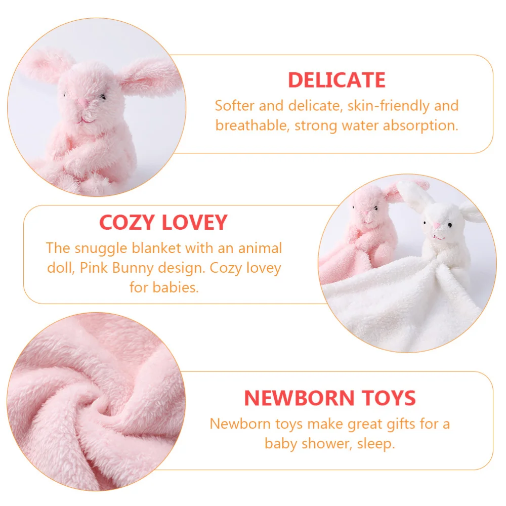 

Rabbit Soothe Appease Towel Bunny Blanket Short Plush for Baby