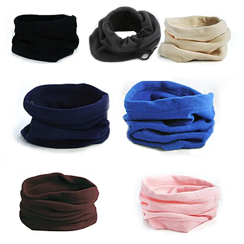 

4 In 1 Winter Sports Thermal Fleece Scarf Snood Neck Warmer Face Mask Beanie Hat Outdoor Cycling Climbing Sport Warm Equipment