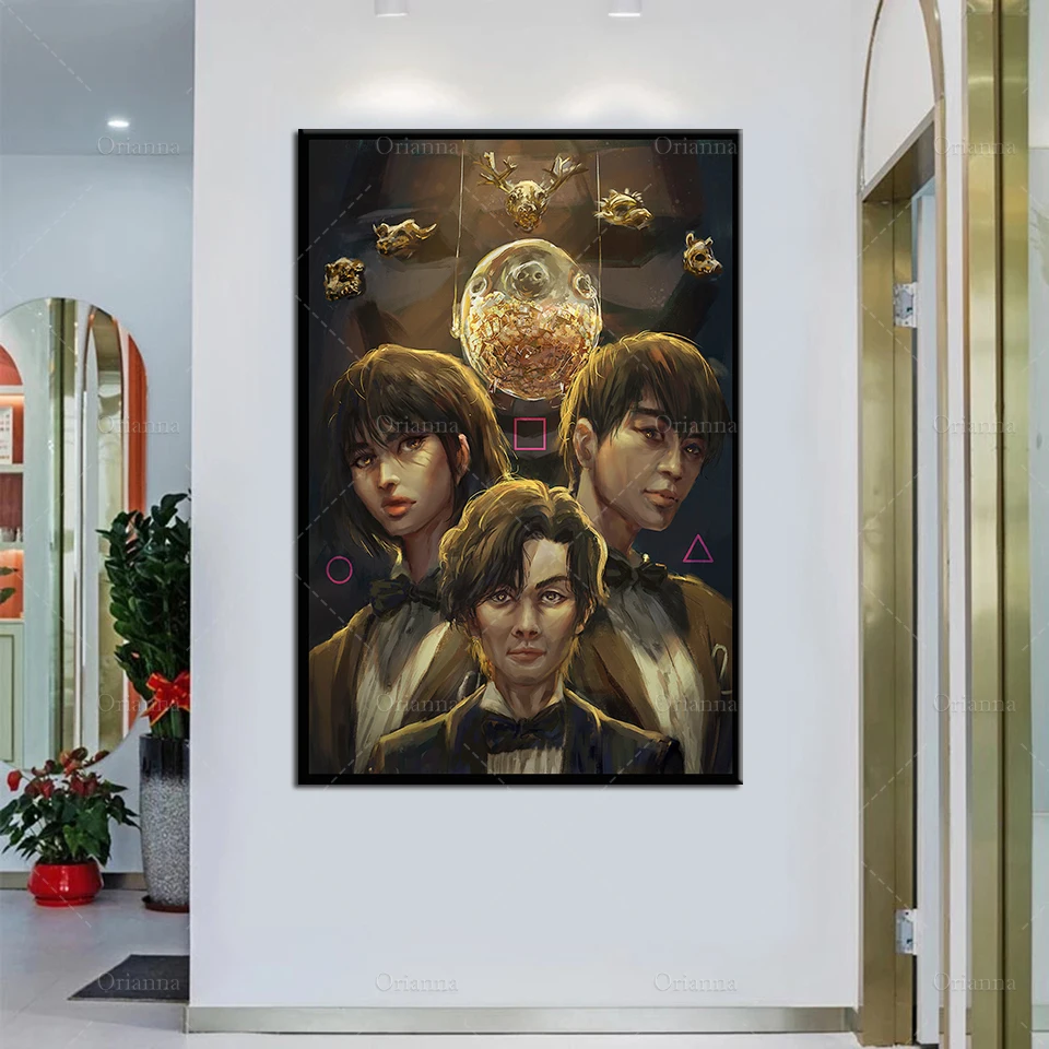 

Korean TV Series,Gangster Squid Game Movie Abstract Posters And Prints Wall Art Canvas Pictures Home Living Room Decor Paintings