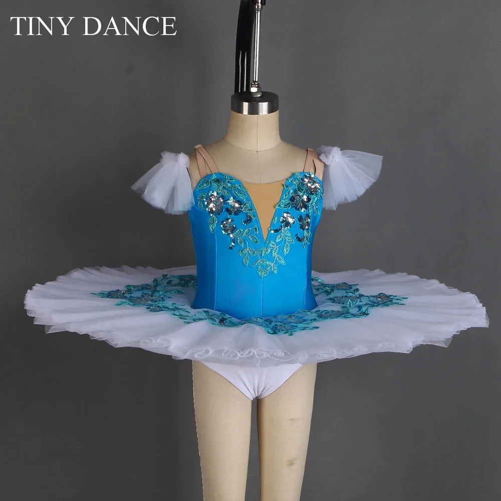 Синяя фатиновая пачка с 7 слоями жесткой ткани профессиональная балетная