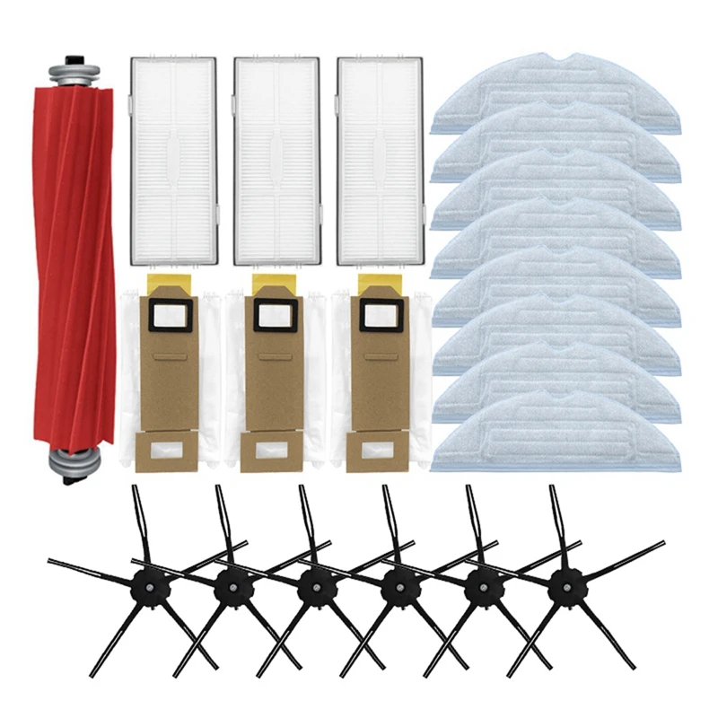 

Top Deals 21Pcs For Xiaomi Roborock S7 T7S Plus Vacuum Cleaner Parts Main Brush Hepa Filter Mop Cloth Dust Bag Side Brush