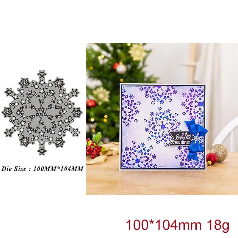 

2021 Christmas Cut Die Star Flower Icy Snowflake Metal Cutting Dies Diy Molds Scrapbooking Paper Making Die Cuts Crafts