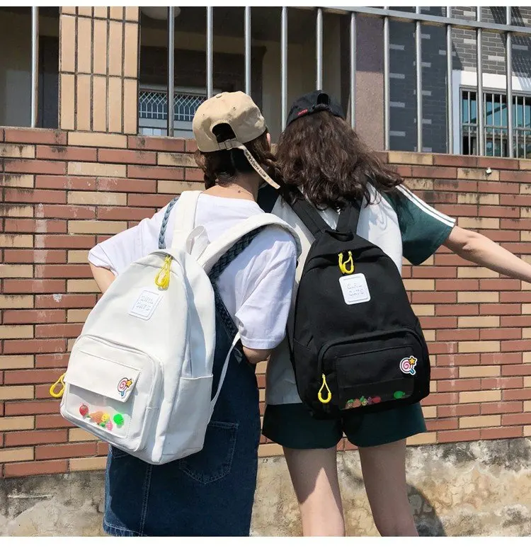 Женские прозрачные холщовые рюкзаки с фруктами Новинка лета 2019 Модные женские