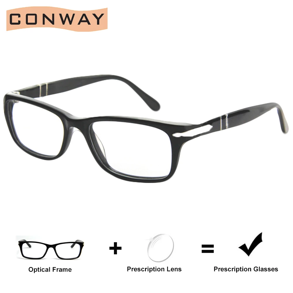 CONWAY ацетатные очки по рецепту выпрямленные Rx able оптические с пружинным шарниром