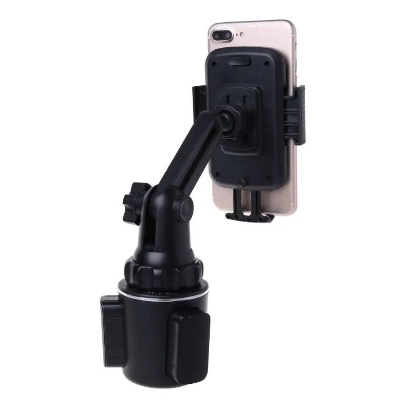 

Car Cup Holder Phone Mount Adjustable Angle Neck Holder for 3.5"-6.5" Cellphone X6HF