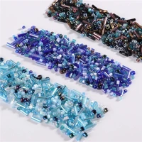 10gbag mixed seed beads multi colors and size round bugle glass bead for diy jewellery garment beading embroidery accessories