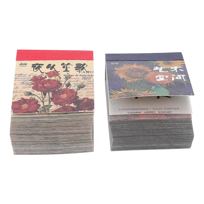 

2 Sets Material Paper Retro Handbook DIY Message Decorative Backing Paper (Assorted Color)