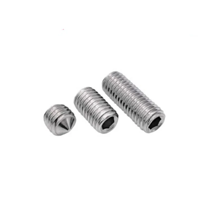 10-50pcs/Lot DIN914 m2 m2.5 M3 M4 M5 m6 m8 m10 Stainless Steel Hex Socket Cone Point Grub Set Screws | Обустройство дома