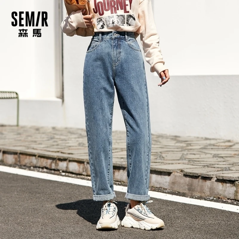 

SEMIR Jeans women straight leg loose casual pants autumn and winter new style black straight leg pants fashion ladies trousers