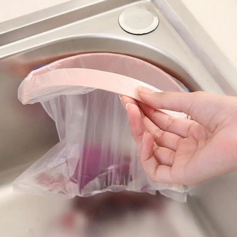 Креативный держатель для мусорного мешка с двойной присоской кухонной раковины