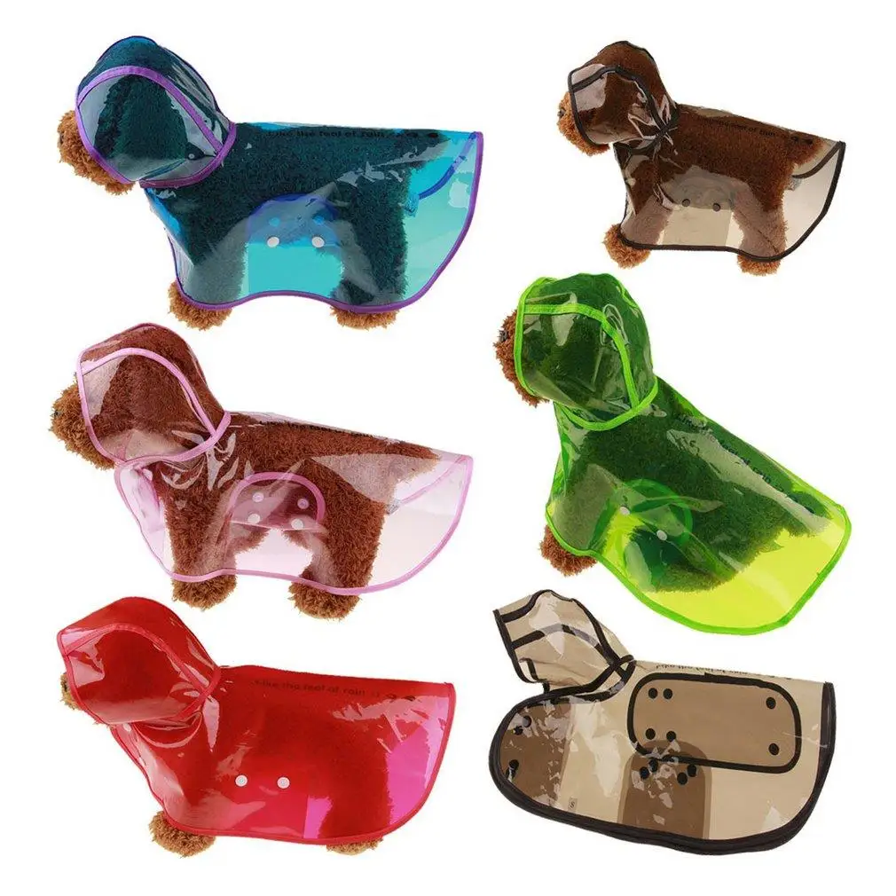

Pet Cat Dog Raincoat Transparent Hoody Waterproof Jackets For Puppy Small Dog Cats Apparel Clothes Outdoor Pet Rain Coats