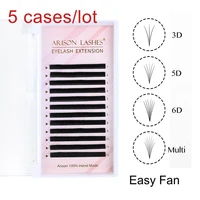 easy fan volume lashes 510 caseslot bloom eyelash extension auto flowering rapid blooming fans lashes fast delivery
