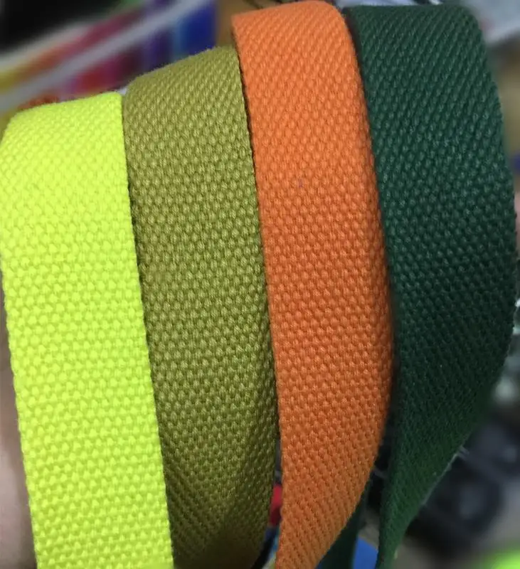 

3.8cm 10M webbing cotton thread cotton eco-friendly Solid color thickened polyester cottoncloth shoe pants DIY sewing accessory