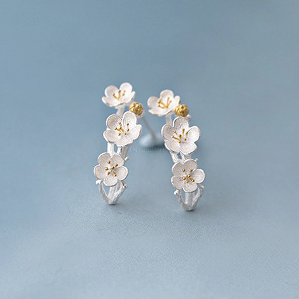 Подарок на день Святого Валентина 925 Серебряный цветок браслет подарок для