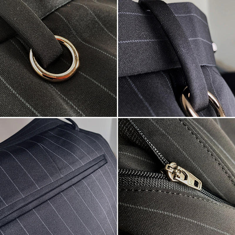 Классические Полосатые мужские строгие брюки деловые офисные высокого качества