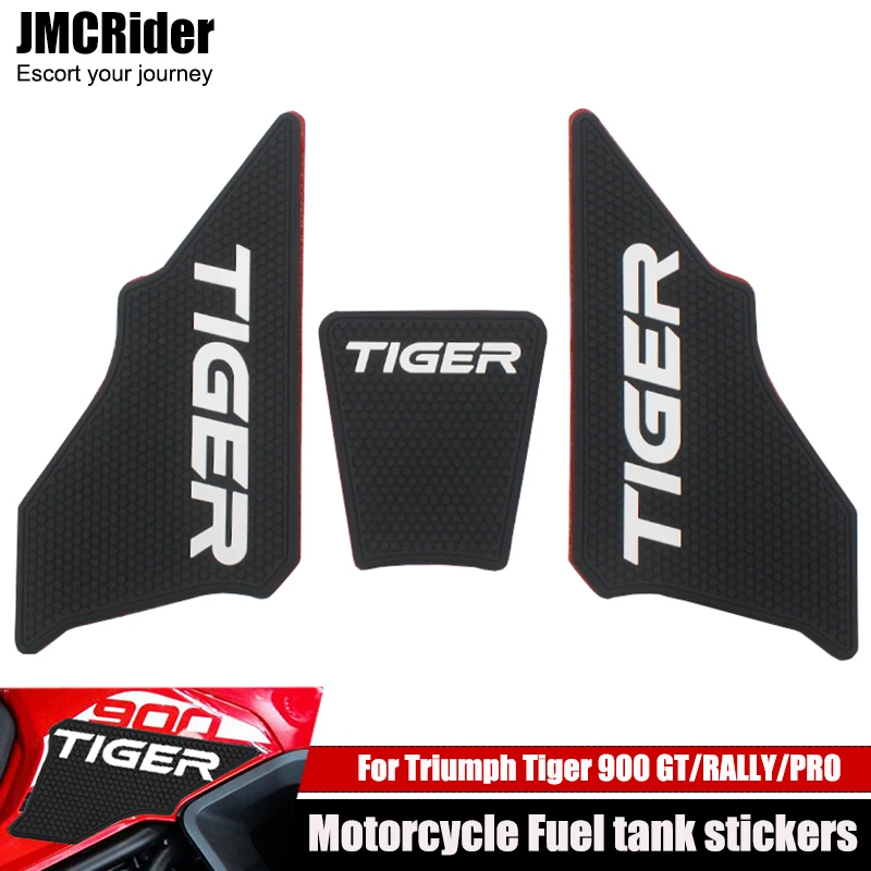 

For Triumph Tiger 900 GT PRO RALLY 2020 Motorcycle Tank Side Traction Pad Tank Protector Decal Knee Pad TIGER LOGO sticker