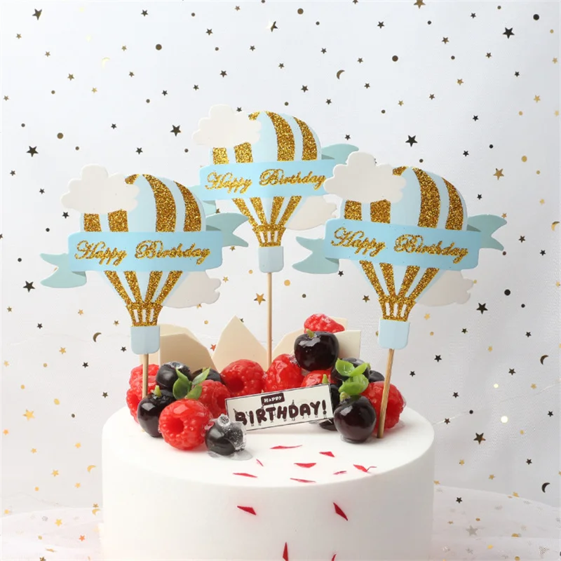 1 шт. разноцветные радужные украшение для торта С Днем Рождения розовые синие