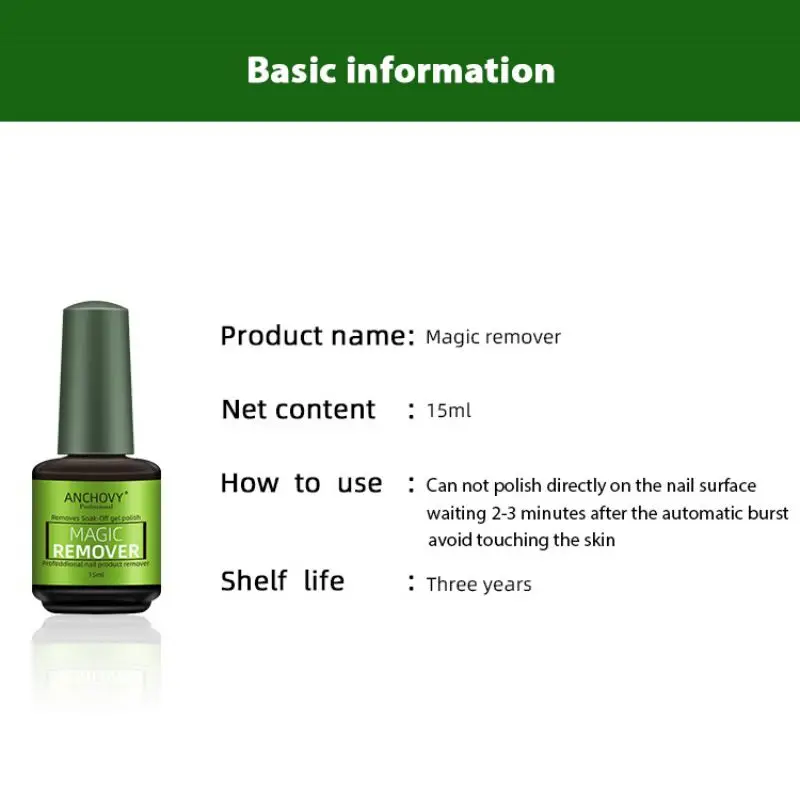 

Magic Remover Non-stimulation Removes Gel Nail Polish Burst Nail Polish Remover
