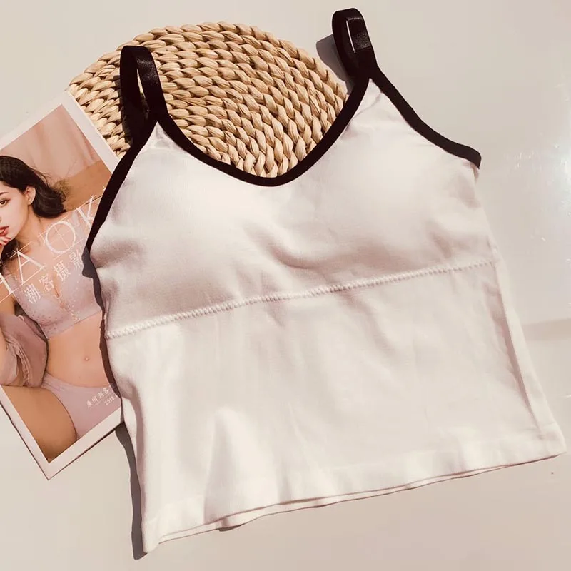 

2021 New Hot Sale Girl Sexy Camisole Beautiful Back Comfortable Slim Bottoming Underwear Simple Women Vest Casual Student Sports