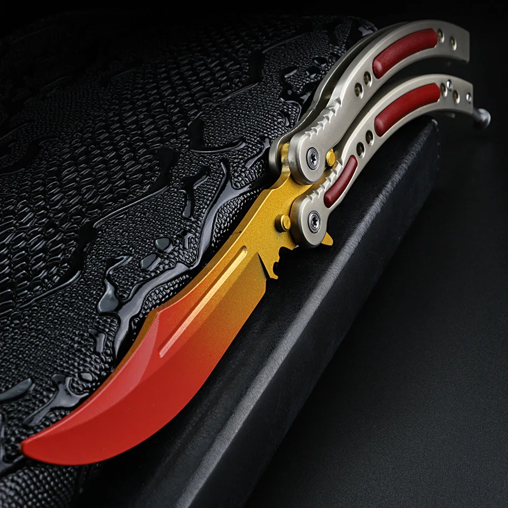 XUAN FENG нож-бабочка качающийся нож полностью стальной складной тренировочный |