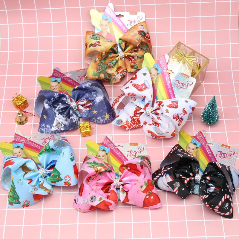 Новинка 7 "банты Jojo Bows Siwa большие банты для волос девочек аксессуары на