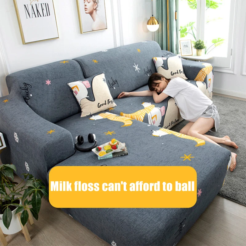 

Stretch Slipcover Sectional Elastic Stretch Sofa Cover for Living Room Couch Cover L Shape Corner Armchair Cover