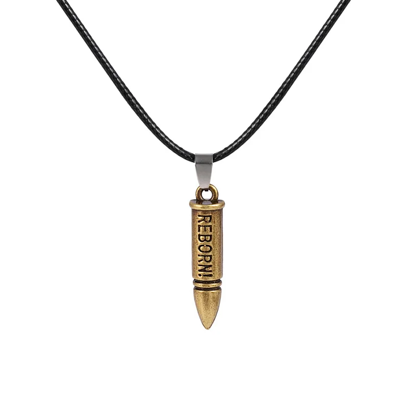 

All-match Men's Hip Hop Necklace Bullet Pendant European and American Jewelry Street Hipster Stainless Steel Necklace