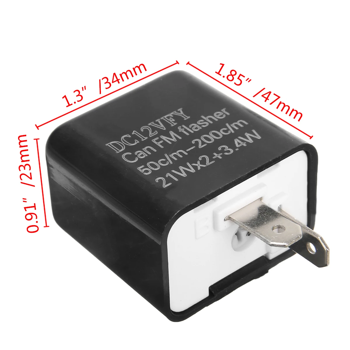 

1PC High Quality 12V 2 Pin Motorcycle Adjustable Flasher Relay Black Moto Accessories For LED Turn Signal Indicator Light