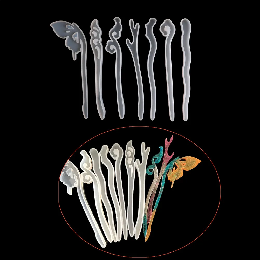 DIY шпилька силиконовая форма для изготовления палочек волос ювелирные изделия