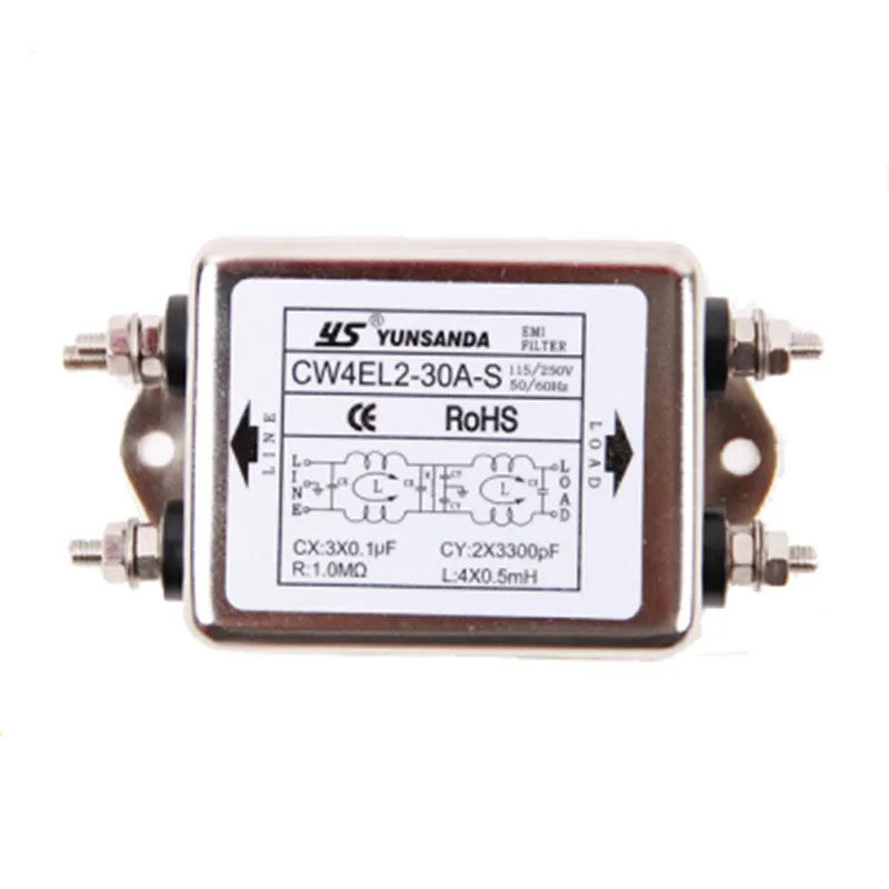 EMI сетевой фильтр CW4-20A/6A/10A/3A/30A-T Тип вставки 220 В
