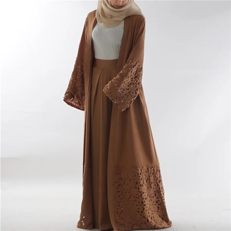 Жемчужное мусульманское платье абайя исламские женщины Малайзия Jilbab Djellaba халат